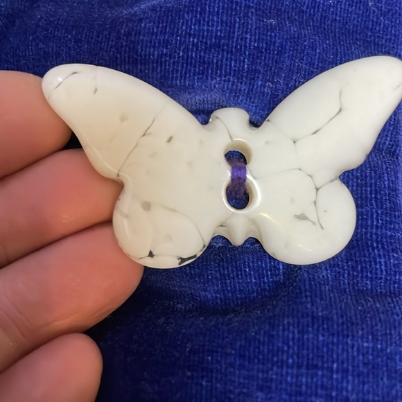 Vintage 70s velvet butterfly button cape - Picture 2 of 10